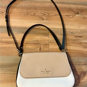 Kate Spade Three-Tone Bag in Tan, Black, and White